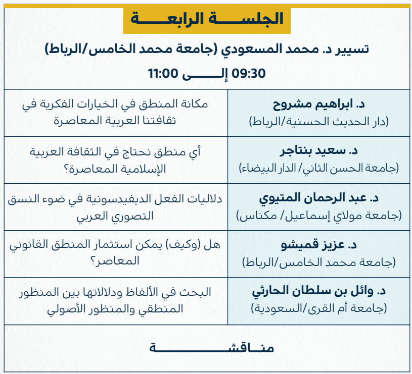 ندوة المنطق المعاصر في الثقافة العربية4